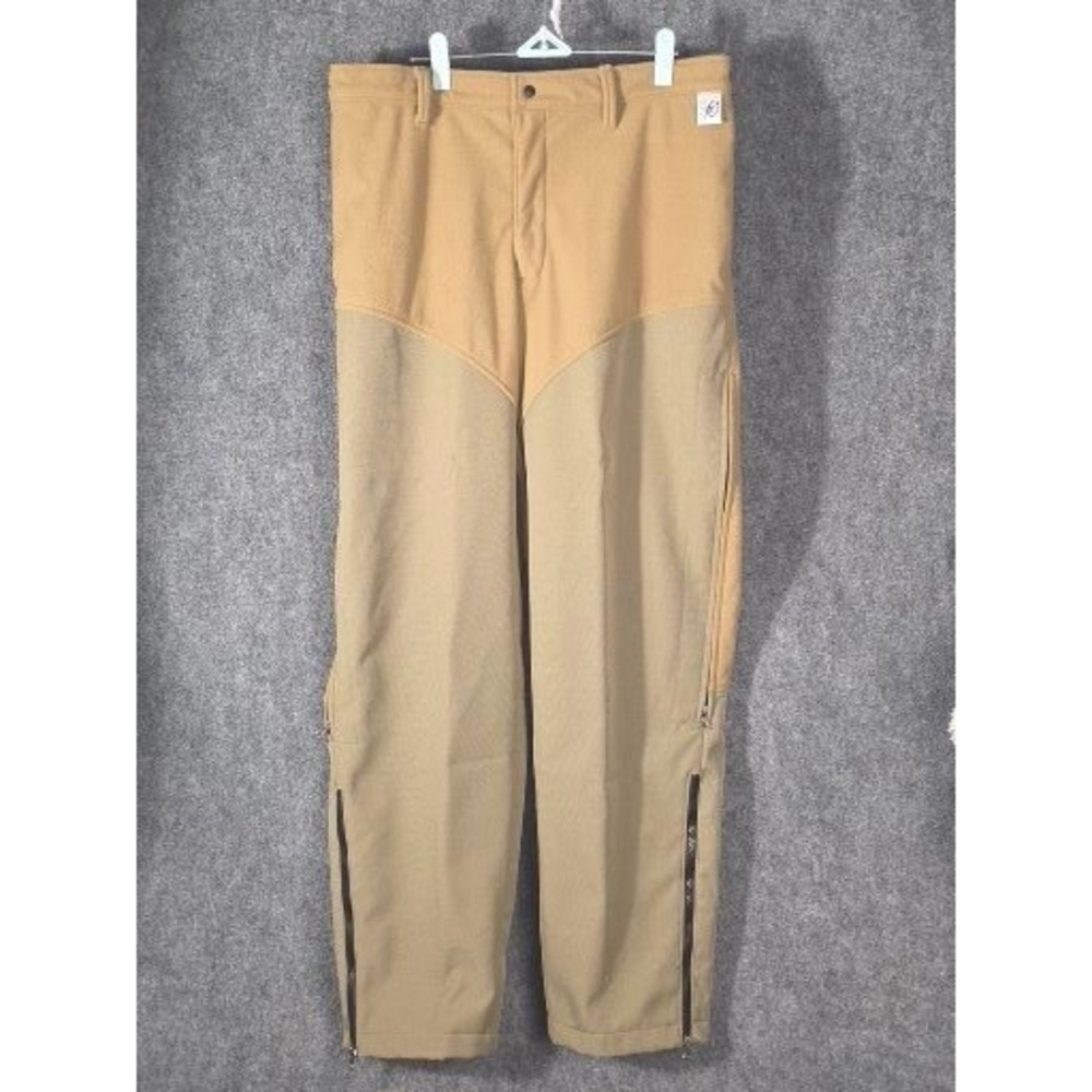 VTG Rivers West Fleece Hunting Pants Mens XL Tan‎ Khaki Waterproof Made in USA